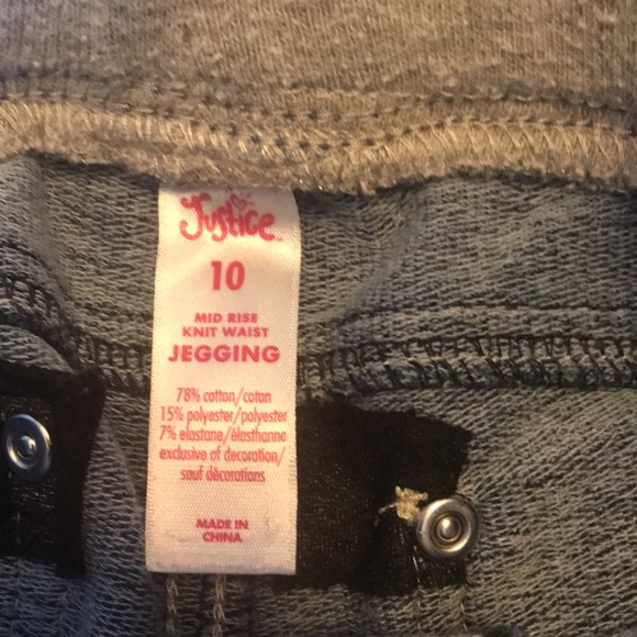 Justice jeggings and shirt bundle (2 pieces) Girls size 12 - Picture 8 of 8